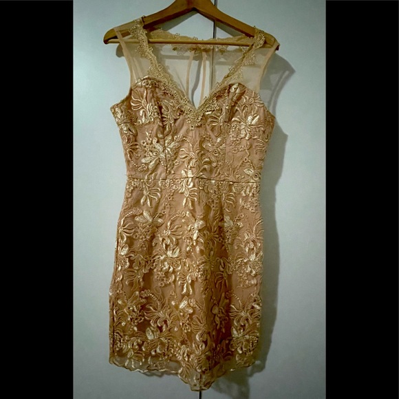 Beige Party Dress - Picture 1 of 2